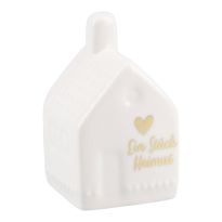 Haus mit Spruch, Heimat/gold, 7 cm