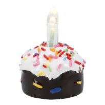 LED-Torte, weiß/mint, 7 cm