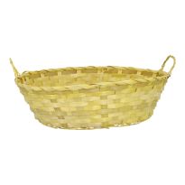 Korb mit Griff, oval/gelb, 35 x 27 cm