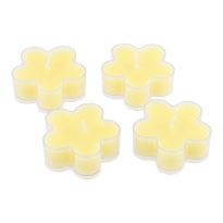 4er Set Teelicht Duft, Blume/gelb/Frangipane