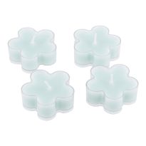 4er Set Teelicht Duft, Blume/hellgrün/Flower