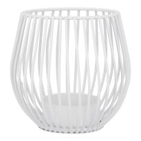 Teelichthalter Modern, weiß, 9 x 8 cm