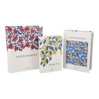 3er Set Geschenkkarton Buch, Zitrusfrucht