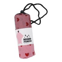 Regenponcho Design, Herz/rosa-rot