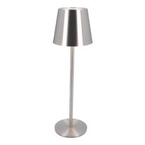 LED-Tischlampe Akku, silber, 37 cm