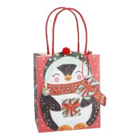 Geschenktüte 3D-Motiv, Pinguin, 13 x 15 cm