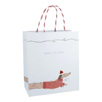 Geschenktüte Dackel, blau, 19 x 22 cm