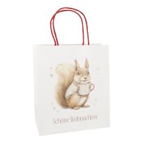 Geschenktüte Weihnachten, Eichhörnchen, 19 x 22 cm