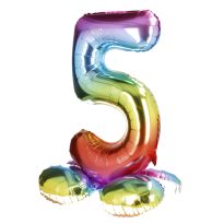 Folienballon Zahl 5, Stehend, 81 cm