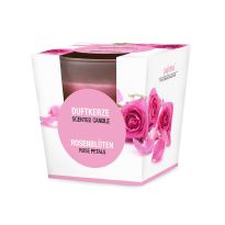 Duftkerze im Glas, Rosenblüten