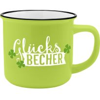 Becher Emaille-Optik, Glücksbecher, 350 ml