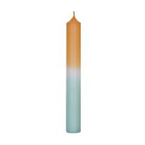 Stabkerze Dip-Dye, mandarin/mint, 18 cm
