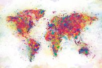 Poster World Map - Colour Splash, Nr. 9