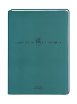 Terminplaner Lederlook, 2026, petrol