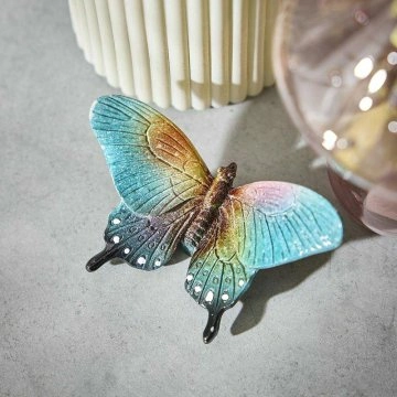 Schmetterling Amy, flach/t&uuml;rkis, 10.5 cm