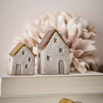 Haus Farbdach, dunkelbraun, 7.7 cm