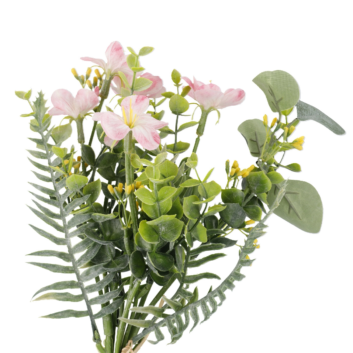 Strauß Wachsblume/Farn, rosa, 37 cm