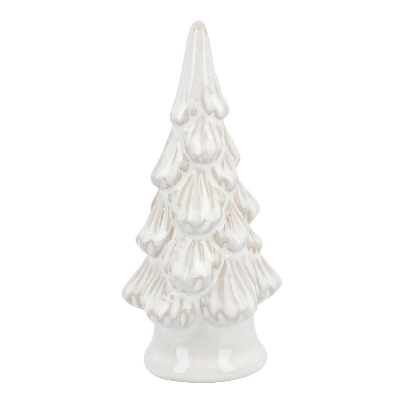 Deko-Tanne auf Sockel,weiß, 14 cm