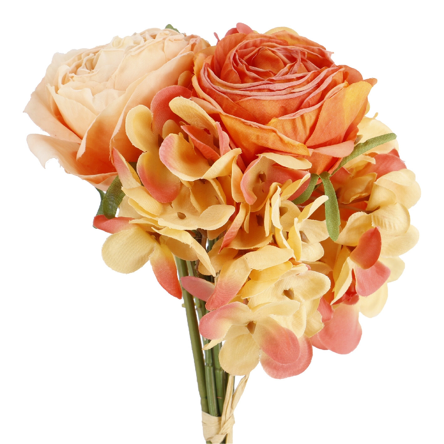 Strauß Rose/Hortensie, peach, 30 cm
