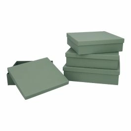 4er Set Geschenkkarton Edel, tannengrün
