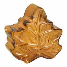 LED-Ahornblatt Glas, hellbraun, 12.5 x 13.5 cm