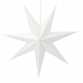Papierstern, 60 cm, Punkte/weiß-silber