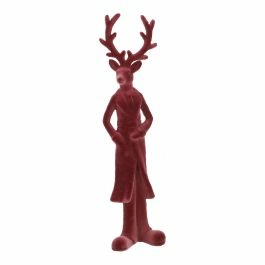 Deko-Rentier Flock, stehend/rot, 41 cm