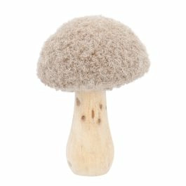 Deko-Pilz Filz, rund/grau, 8.5 x 11 cm