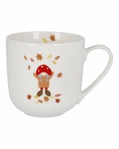 Becher Wichtel/Bl&auml;tter, H&auml;nde hoch, 450 ml