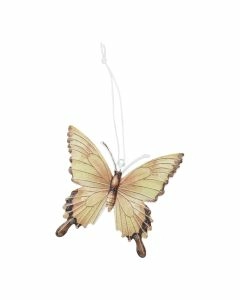 Anh&auml;nger Schmetterling, gelb, 8 x 7.5 cm