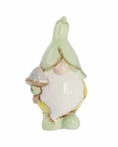 Wichtel mit Bl&uuml;tenm&uuml;tze, gr&uuml;n, 14 cm