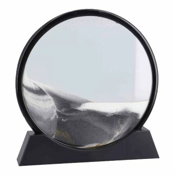 Sandbild, rund/grau, 25.5 cm