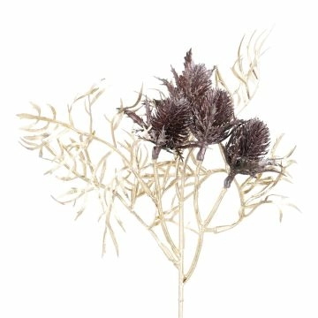 Distelzweig, lila/gold, 32 cm