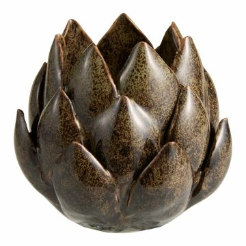 Teelichthalter Blume, grün, 8 x 7 cm