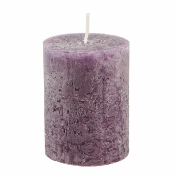 Kerze Rustik, Lara, aubergine, 9 cm