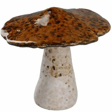 Pilz Rustik, flach/gelb, 10 cm