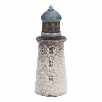 Leuchtturm, weiß, 10 cm