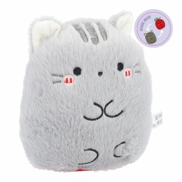 Wende-Kuscheltier, Katze/Erdbeere, 12 cm