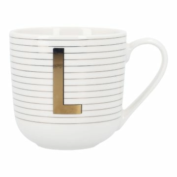 Becher Buchstabe/Streifen, L, 450 ml
