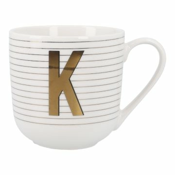 Becher Buchstabe/Streifen, K, 450 ml