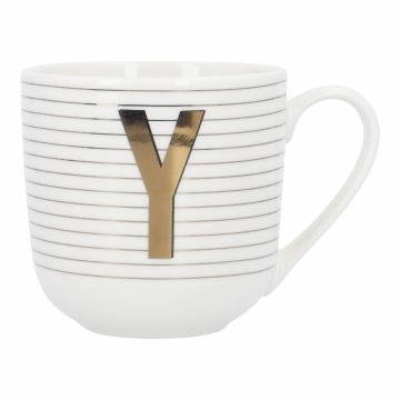 Becher Buchstabe/Streifen, Y, 450 ml