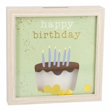 Bilderrahmen Geldgeschenk, Torte/natur, 12 x 12 cm