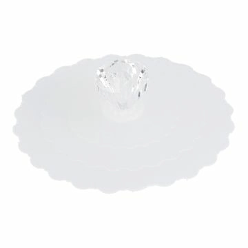 Silikon-Deckel Diamant, weiß, 10 cm