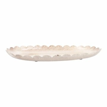 Deko-Schale Wellen, oval/beige, 36 x 25 x 2.5 cm