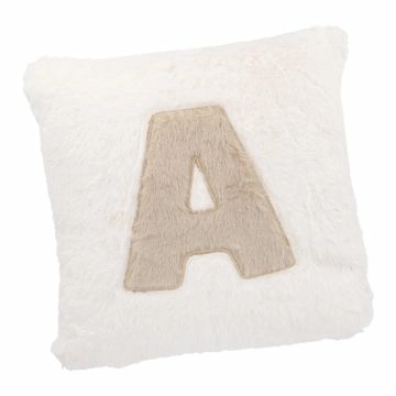 Kissen Buchstabe, A/creme, 30 x 30 cm