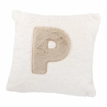 Kissen Buchstabe, P/creme, 30 x 30 cm