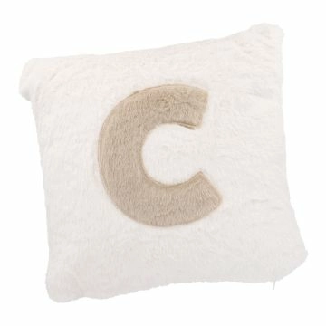 Kissen Buchstabe, C/creme, 30 x 30 cm