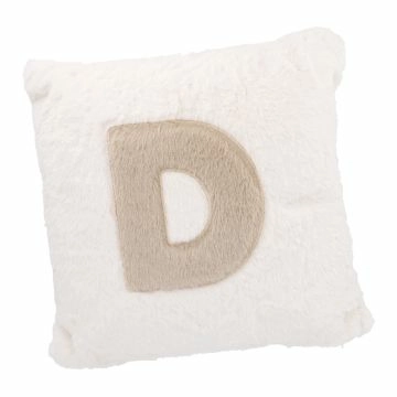 Kissen Buchstabe, D/creme, 30 x 30 cm