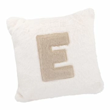Kissen Buchstabe, E/creme, 30 x 30 cm