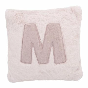 Kissen Buchstabe, M/rosa, 30 x 30 cm